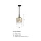 Designers Fountain Gatsby 60 Watt 1-Light Matte Black Mid-Century Modern Pendant Light with Gold Ombre Glass Shade D306M-8P-MB - alternate 3